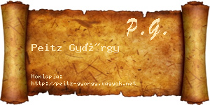 Peitz György névjegykártya